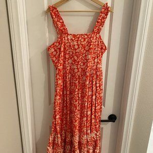 Target Universal Thread Red Printed Maxi Dress in Size L